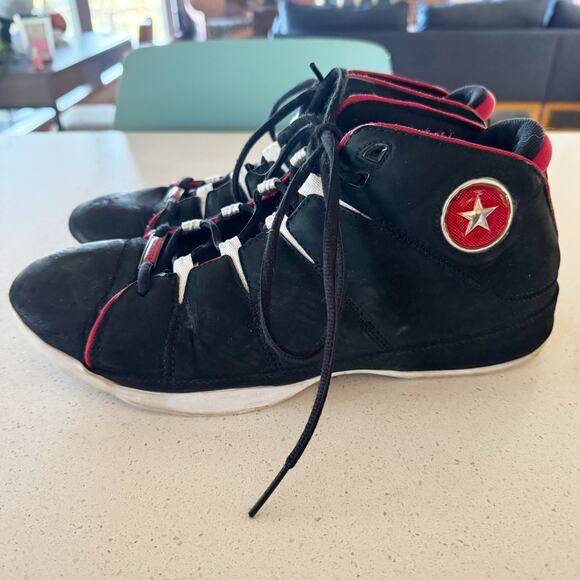 Converse All Star Hi Basketball Shoes Black/Red Men’s Size 12 - Picture 1 of 7